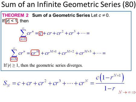 Sum of an Infinite Geometric Series (80)