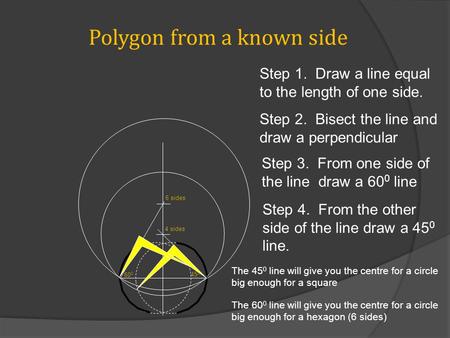 Polygon from a known side