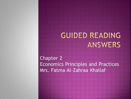 Guided reading Answers