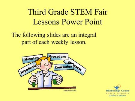 Third Grade STEM Fair Lessons Power Point