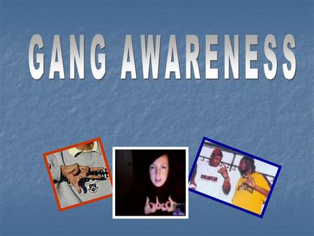 Participants will be able to: -Define a “gang” -Identify gang structure -Identify the types of gangs -Examine reasons why kids join gangs.