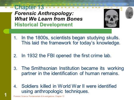 In the 1800s, scientists began studying skulls