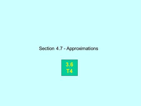 Section Approximations