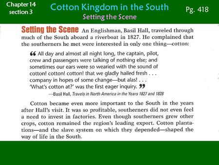 Cotton Kingdom in the South