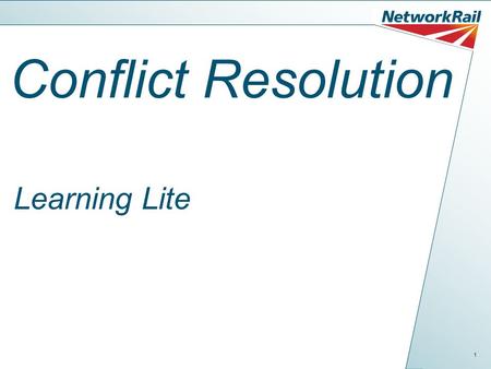 Conflict Resolution Learning Lite.