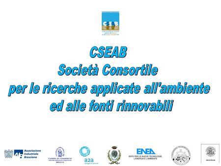 1. CSEAB CSEAB is a research and service company whose partners are: * AIB (Associazione Industriale Bresciana): one of the most important industrial.