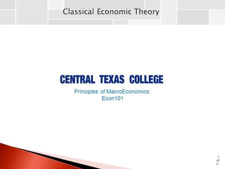 Classical Economic Theory