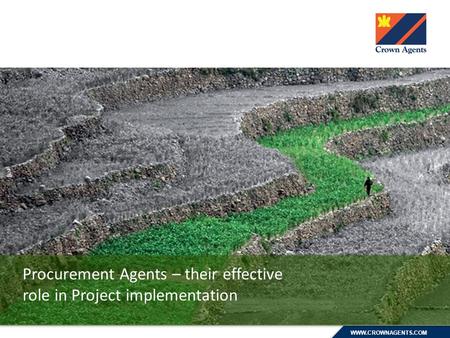 WWW.CROWNAGENTS.COM Procurement Agents – their effective role in Project implementation.