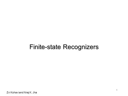 Finite-state Recognizers