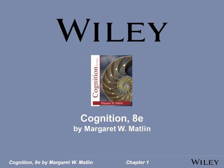 An Introduction to Cognitive Psychology