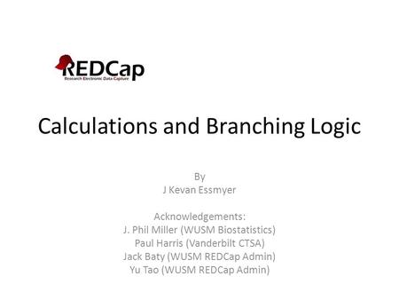 Calculations and Branching Logic