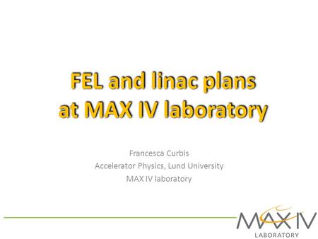FEL and linac plans at MAX IV laboratory