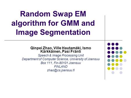 Random Swap EM algorithm for GMM and Image Segmentation