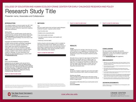 Research Study Title Presenter name, Associates and Collaborators