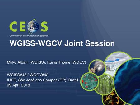 WGISS-WGCV Joint Session