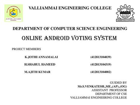 ONLINE ANDROID VOTING SYSTEM