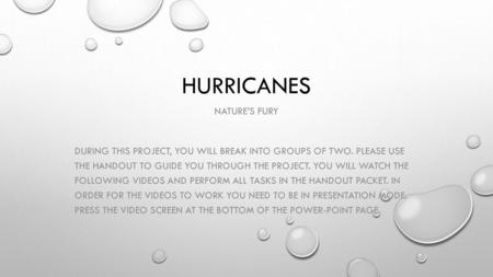 Hurricanes Nature’s Fury