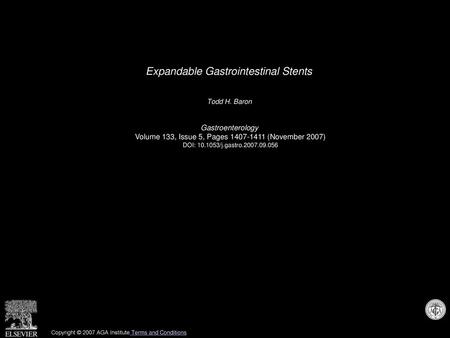 Expandable Gastrointestinal Stents