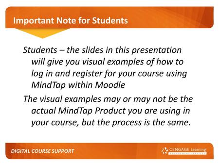 Important Note for Students