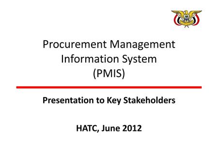 Procurement Management Information System (PMIS)