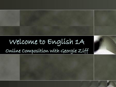 Online Composition with Georgie Ziff