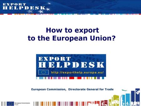 How to export to the European Union?