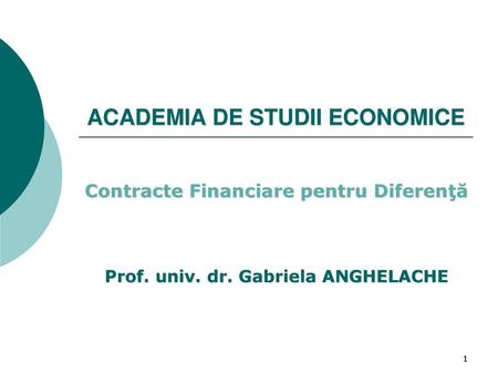 ACADEMIA DE STUDII ECONOMICE