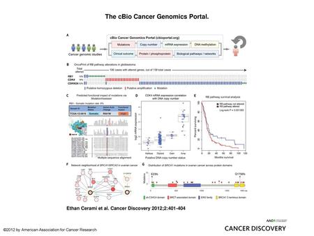The cBio Cancer Genomics Portal.