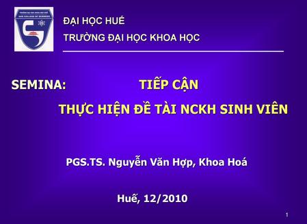 PGS.TS. Nguyễn Văn Hợp, Khoa Hoá