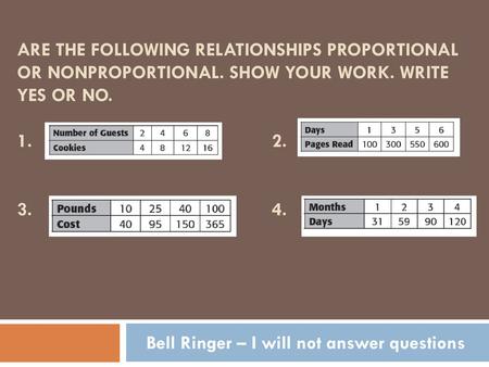Bell Ringer – I will not answer questions