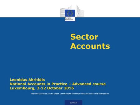 Sector Accounts Leonidas Akritidis
