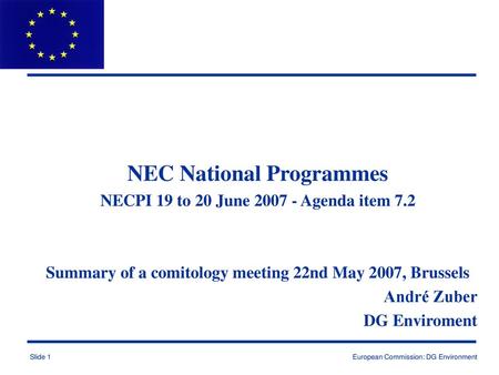 NEC National Programmes