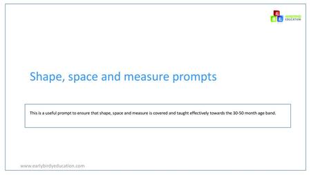 Shape, space and measure prompts