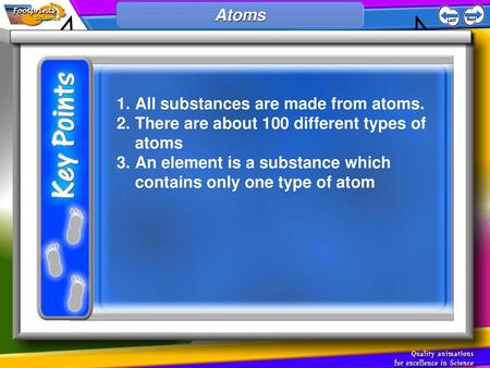 All substances are made from atoms.