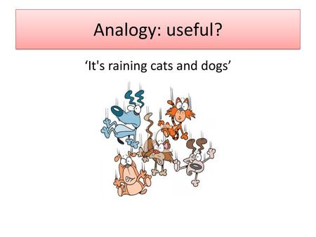 ‘It's raining cats and dogs’