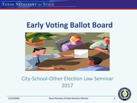 Early Voting Ballot Board