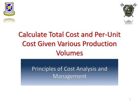 Principles of Cost Analysis and Management