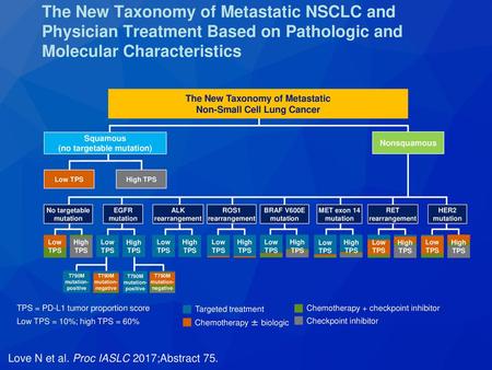 The New Taxonomy of Metastatic NSCLC and Physician Treatment Based on Pathologic and Molecular Characteristics The New Taxonomy of Metastatic Non-Small.