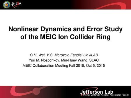 Nonlinear Dynamics and Error Study of the MEIC Ion Collider Ring
