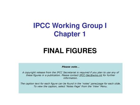 IPCC Working Group I Chapter 1 FINAL FIGURES