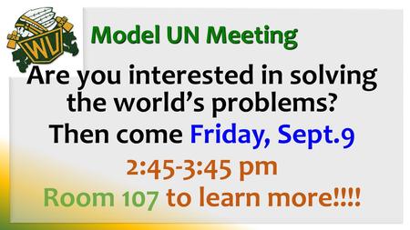 Are you interested in solving the world’s problems?