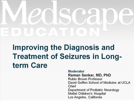 Improving the Diagnosis and Treatment of Seizures in Long-term Care