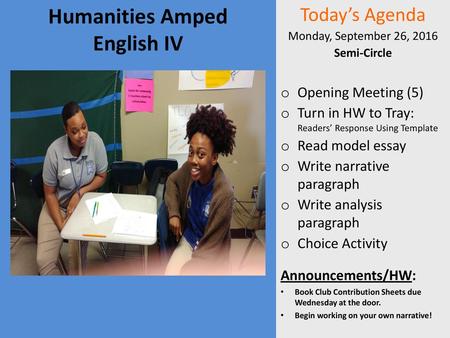 Humanities Amped English IV