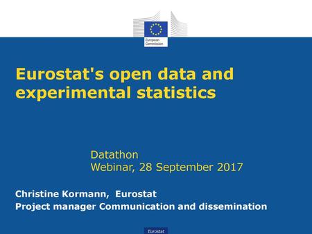 Eurostat's open data and experimental statistics