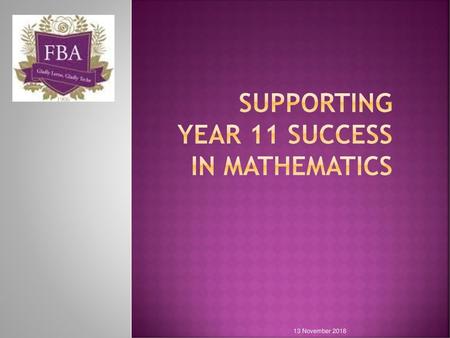 Supporting year 11 success in mathematics