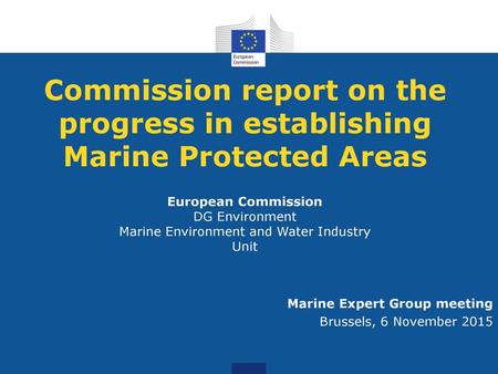 Marine Expert Group meeting Brussels, 6 November 2015