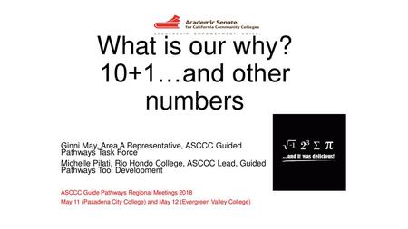 What is our why? 10+1…and other numbers