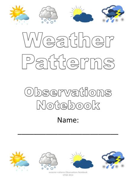 Weather Patterns Observations Notebook