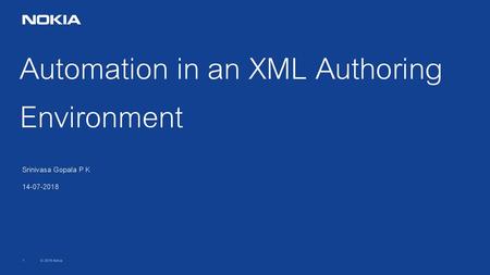 Automation in an XML Authoring Environment