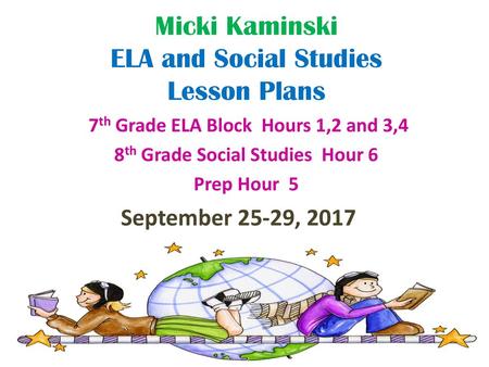 Micki Kaminski ELA and Social Studies Lesson Plans